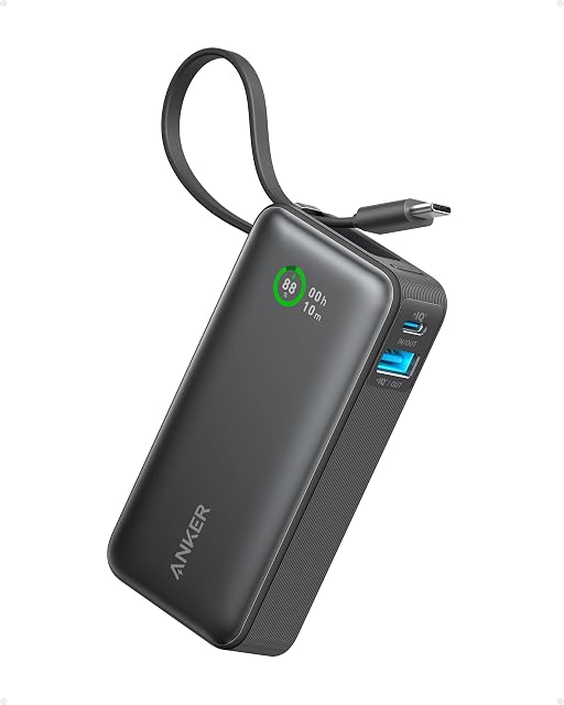 Anker Nano 10000mAh Powerbank mit integriertem USB-C-Kabel
