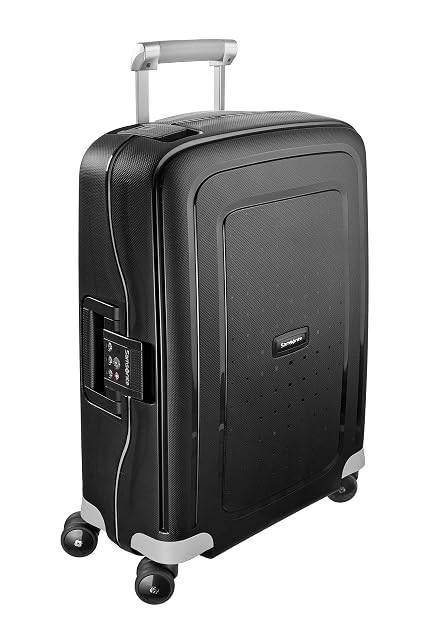 Samsonite S'Cure Spinner 55 Hartschalen-Kabinenkoffer in Schwarz